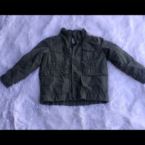 Old Navy XS Girls Army green jacket (lined) - Picture 3 of 7